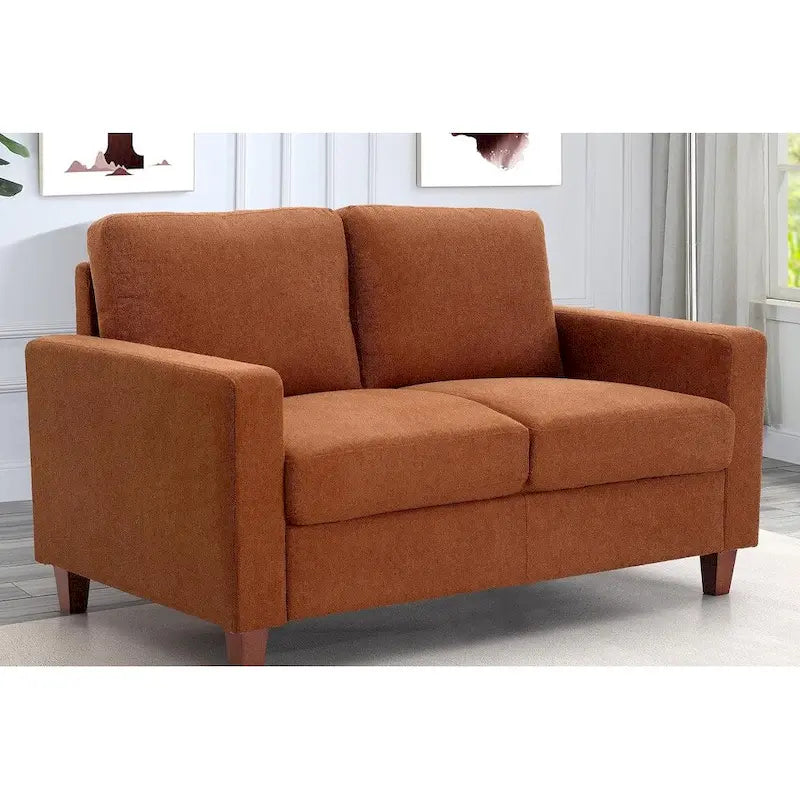 Divanetto moderno di metà secolo Miles, divano a 2 posti con cuscini dello schienale reversibili, grande
