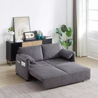 Divano letto in velluto a coste convertibile 3-in-1 da 64,5 con letto estraibile