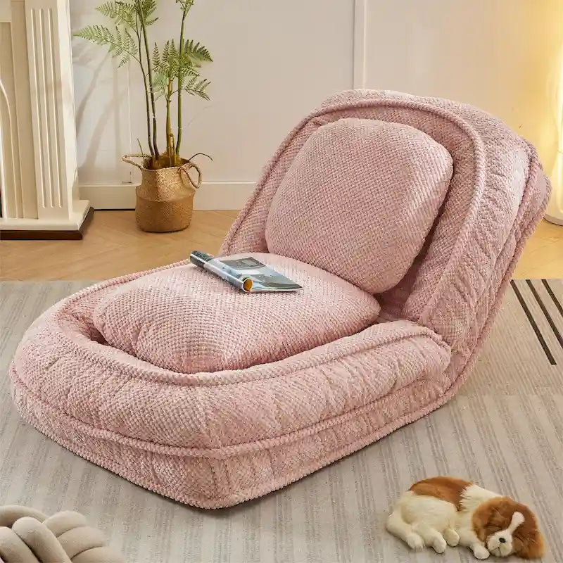 Divano poltrona relax, 5 posizioni regolabili, per sedersi, dormire e ripiegarsi, ideale per camera da letto e soggiorno
