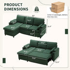 80 L-förmiges Schlafsofa, Schlafsofa mit ausziehbarem Bett, wendbares Schlafsofa