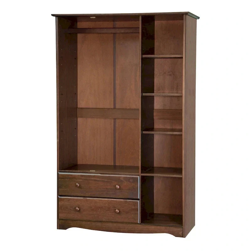 Kledingkast met 3 deuren - wit/mocha/java - massief hout