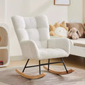 Mecedora para bebé, sillón balancín deslizante para lactancia para la sala de estar, cómodos sillones decorativos para dormitorio, sillones de interior tapizados en felpa tipo teddy