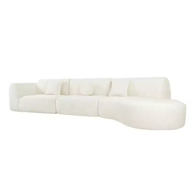 Sofá seccional curvo moderno de 140 pulgadas con chaise longue, conjunto de 3 piezas para la sala de estar