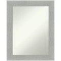 23" x 29" Non-Beveled Glam Linen Gray Wall Mirror - Amanti Art