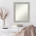 Specchio da parete senza smusso Glam Linen Gray 23" x 29" - Amanti Art