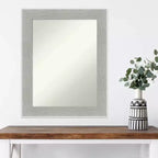 Specchio da parete senza smusso Glam Linen Gray 23" x 29" - Amanti Art