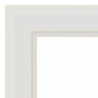 Specchio da parete senza smussatura Flair Soft White stretto 22" x 28" - Amanti Art: rettangolare moderno, include l'hardware di montaggio