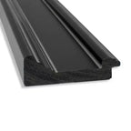 Specchio da parete nero 42" x 30" Non-Beveled Ridge - Amanti Art