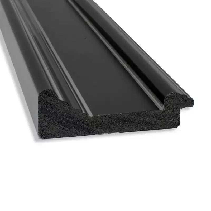 Specchio da parete nero 42" x 30" Non-Beveled Ridge - Amanti Art