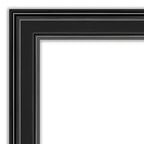 Specchio da parete nero 42" x 30" Non-Beveled Ridge - Amanti Art