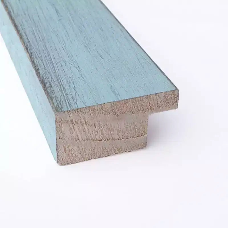 Specchio da parete rustico Amanti Art 40" x 29" in legno azzurro senza smussatura - include hardware di montaggio, forma rettangolare