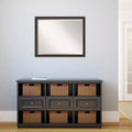 Specchio da parete in legno smussato 31" x 25": Stile moderno, Nessun assemblaggio, Include hardware di montaggio