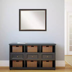 Specchio da parete in legno smussato 31" x 25": Stile moderno, Nessun assemblaggio, Include hardware di montaggio