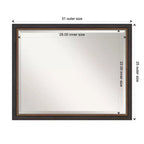 Specchio da parete in legno smussato 31" x 25": Stile moderno, Nessun assemblaggio, Include hardware di montaggio