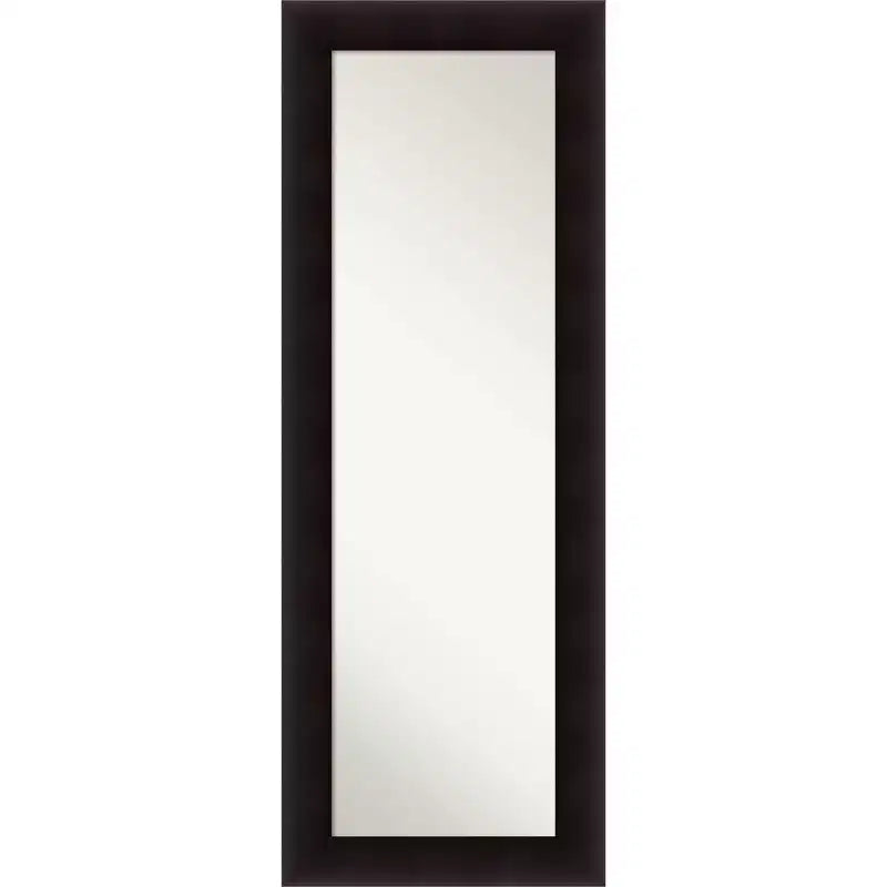 20" x 54" Non-Beveled Portico Espresso Wood on The Door Mirror - Amanti Art: Over Door, Full Body, Long Rectangle Mirror