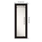 Specchio da porta in legno Espresso Portico Amanti Art 51 cm x 137 cm senza smussatura - Sopraporta, intero, a rettangolo lungo