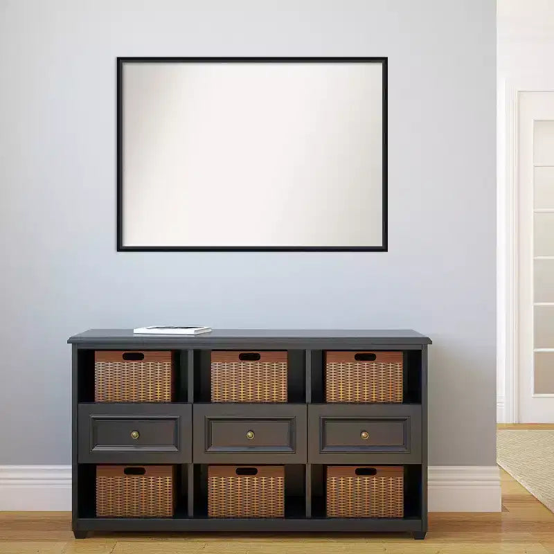 Specchio da parete in legno senza smussi 39" x 28"