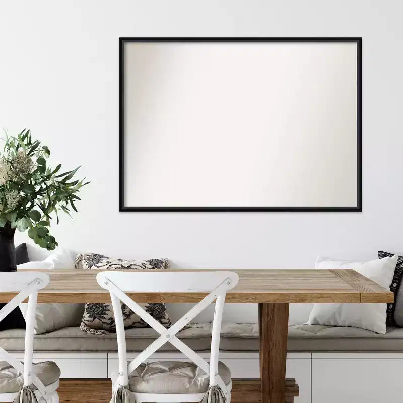 Specchio da parete in legno senza smussi 39" x 28"