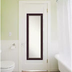 Specchio da porta 18" x 52" in legno senza smussatura - Da appendere alla porta, da montare a parete