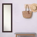 Specchio da porta 18" x 52" in legno senza smussatura - Da appendere alla porta, da montare a parete