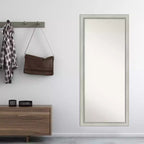 Specchio Flair in patina argentata da 71 x 162 cm senza smusso, da appoggiare