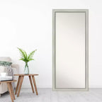 Specchio Flair in patina argentata da 71 x 162 cm senza smusso, da appoggiare