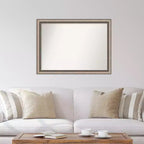 Specchio da parete senza smusso 42" x 31", grande, rettangolare, decorativo, con cornice in polistirene
