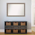 Specchio da parete senza smusso 42" x 31", grande, rettangolare, decorativo, con cornice in polistirene