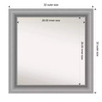 Specchio da parete per bagno in nichel lucido Peak, 81 x 81 cm, non bisellato, include accessori di montaggio