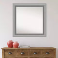 Specchio da parete per bagno in nichel lucido Peak, 81 x 81 cm, non bisellato, include accessori di montaggio