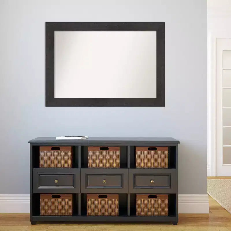Specchio da parete Espresso Rustico a doghe non bisellate 42" x 30"