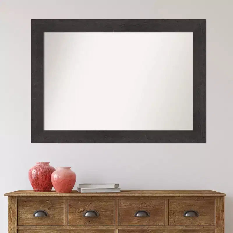 Specchio da parete Espresso Rustico a doghe non bisellate 42" x 30"