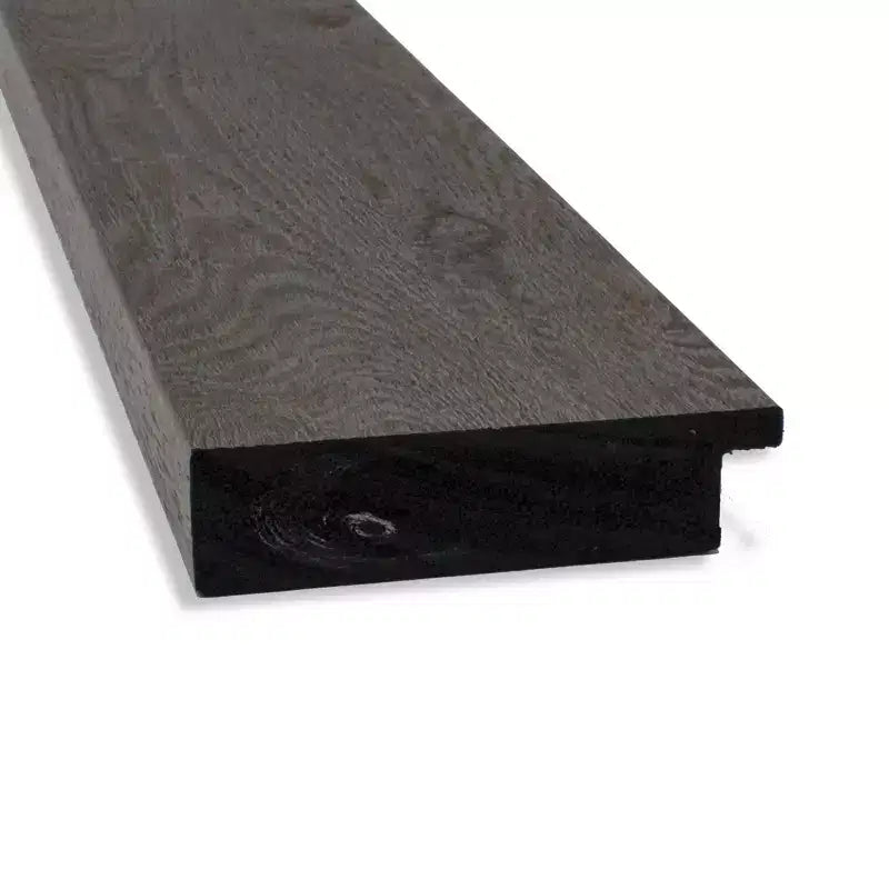 Specchio da parete per bagno, 44" x 33", non bisellato, grigio, a doghe rustiche