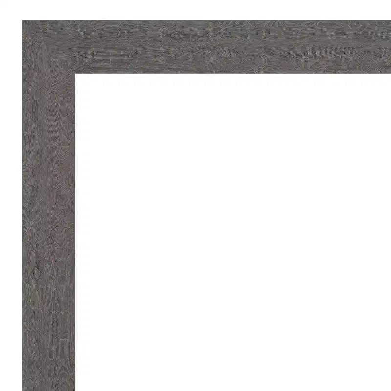 Specchio da parete per bagno, 44" x 33", non bisellato, grigio, a doghe rustiche