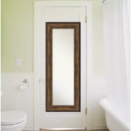 Specchio da Porta a Figura Intera in Bronzo Non Smussato per Sala da Ballo 22" x 56" - Amanti Art: Hardware per Appendere Incluso