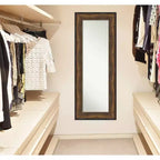 Specchio da Porta a Figura Intera in Bronzo Non Smussato per Sala da Ballo 22" x 56" - Amanti Art: Hardware per Appendere Incluso