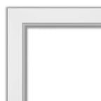 Specchio da parete senza smussature Eva White Silver 24" x 30" - Amanti Art: Arredamento rettangolare moderno, include hardware di montaggio
