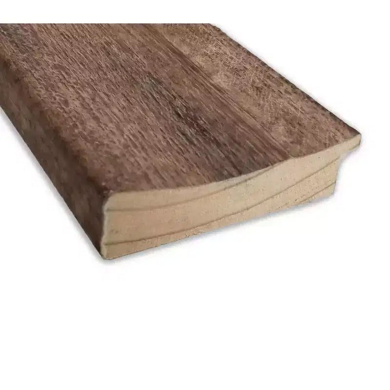Specchio da parete 34" x 28" in legno marrone con gufo, senza smussatura