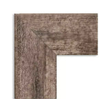 Specchio da parete 34" x 28" in legno marrone con gufo, senza smussatura