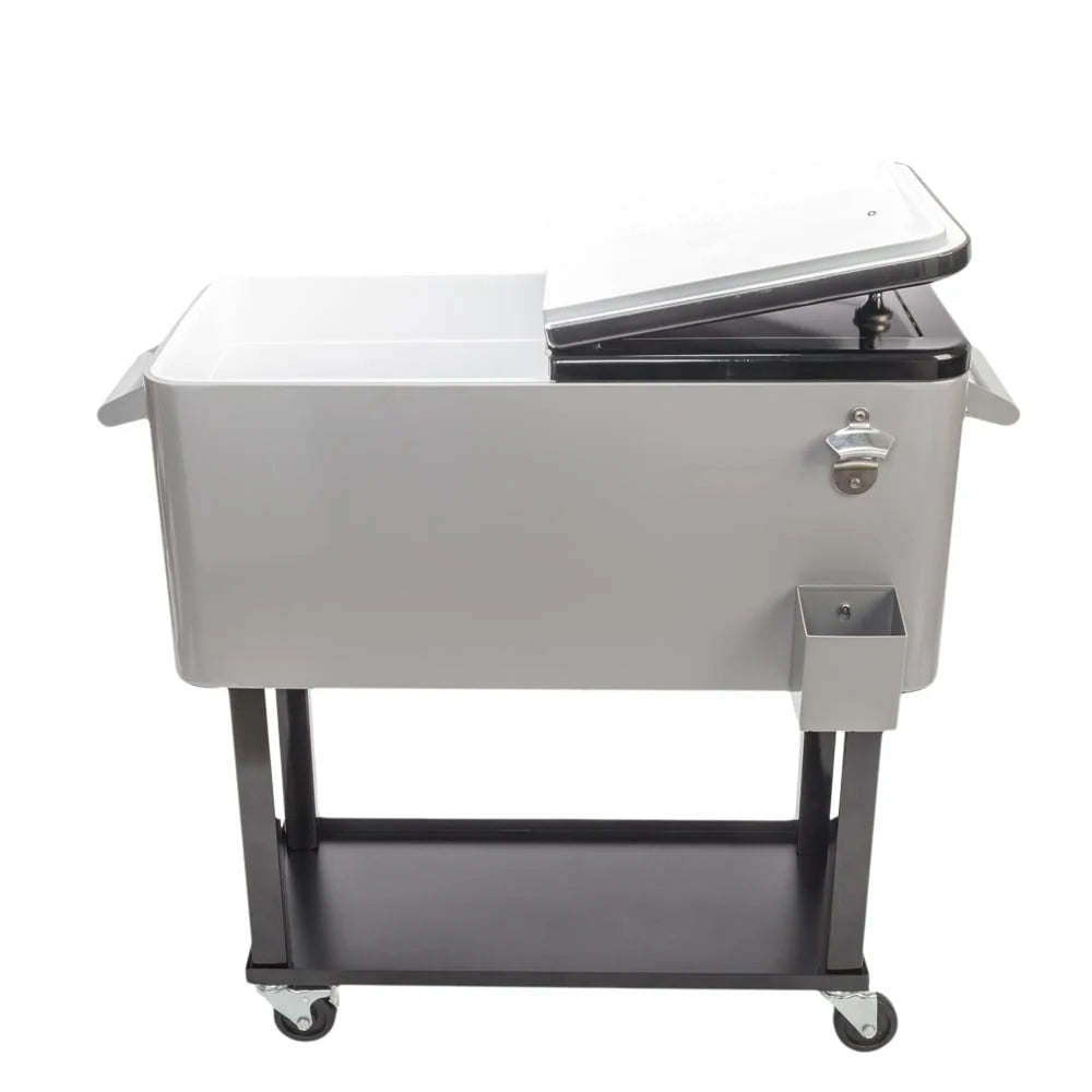 80-Quart-Kühler aus Eisen mit Sprühlackierung und Ablage