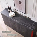 Aparador de cocina con 4 puertas y estantes, aparador moderno grande para almacenamiento, aparador bar para café de 66 pulgadas