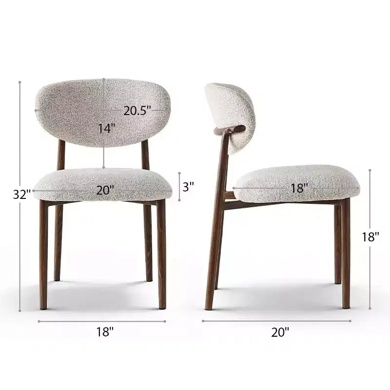 Set aus 4 modernen, gepolsterten Esszimmerstühlen mit geschwungener Rückenlehne, armlosen Seitenstühlen mit Eisenrahmen für Esszimmer und Küche – Panipeachy