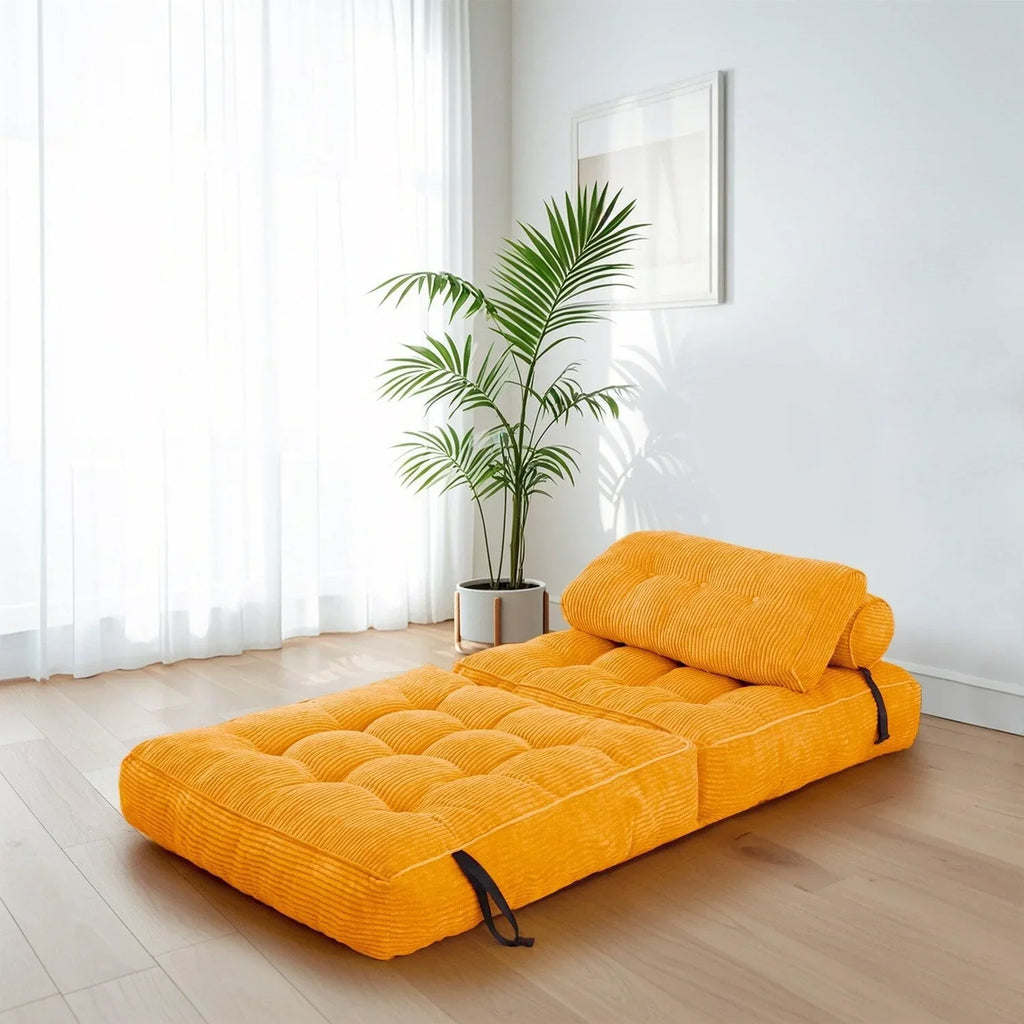 8 Cord-Sofa zum Zusammenklappen, Schlafsofa, Einzel
