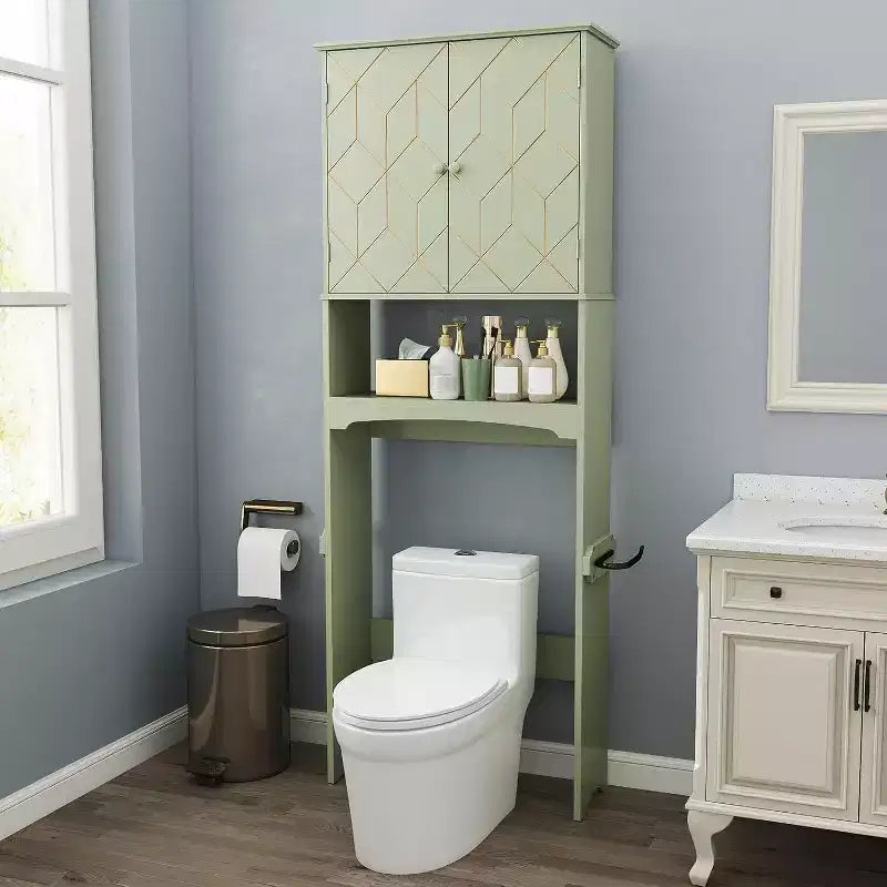 Mobile salvaspazio sopra il WC per il bagno