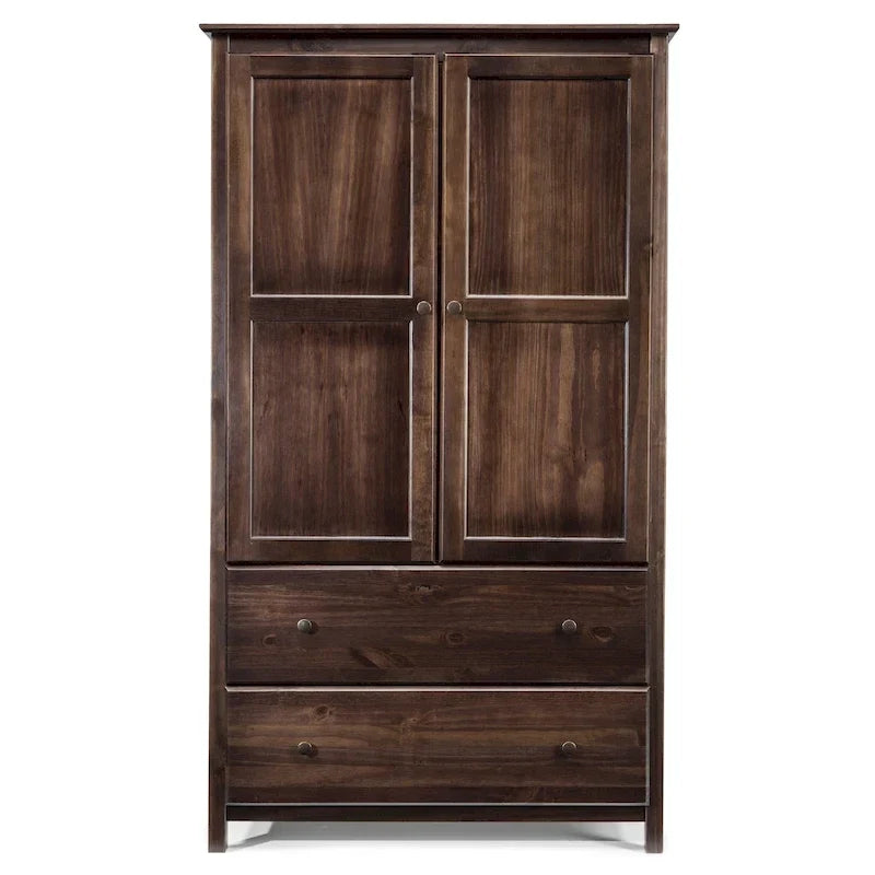 Armario de madera maciza de 2 puertas - 41x72x22
