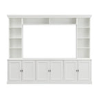 Set da parete per centro d'intrattenimento in 4 pezzi con ponte per TV fino a 70 , mobile TV W/ripiani regolabili, ampia consolle multimediale
