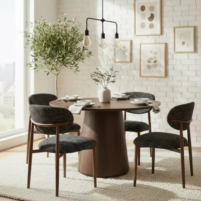 Set aus 4 modernen, gepolsterten Esszimmerstühlen mit geschwungener Rückenlehne, armlosen Seitenstühlen mit Eisenrahmen für Esszimmer und Küche – Panipeachy
