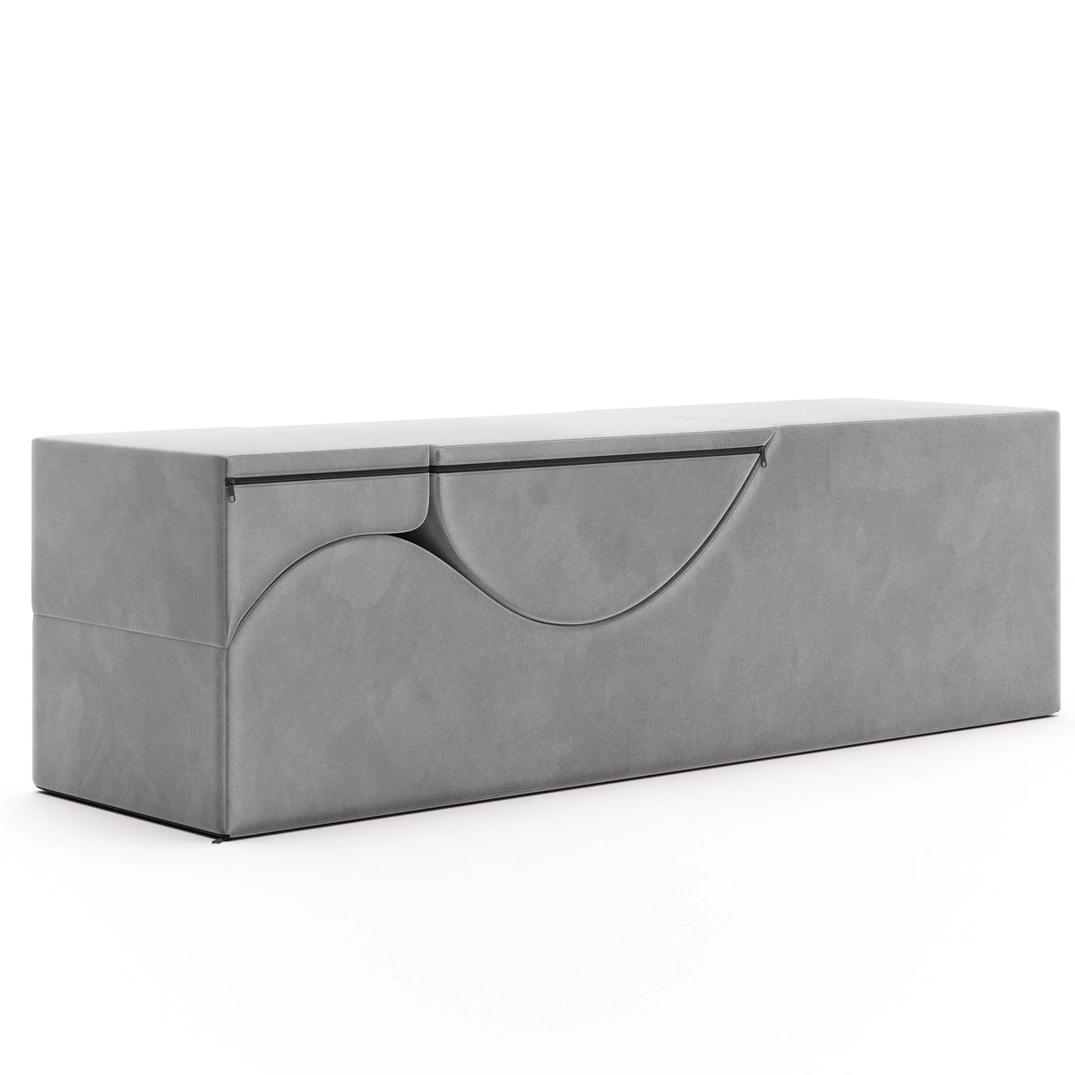 Chaise longue convertibile Avana Kami / poltrona per yoga e massaggi - pouf 2-in-1 con poltrona lounge da yoga ripiegabile estraibile nascosta, microvelluto - N/A