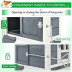 AECOJOY μεγάλο κοτέτσι 144' με περίβολο, ξύλινο ορνιθώνα και κλουβί πουλερικών