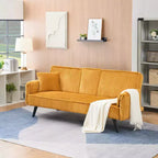 Divano letto a due posti convertibile – Corduroy, schienale regolabile e portabicchieri, 183 cm
